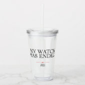 Mijn horloge is afgelopen acryl drinkbeker (Voorkant)