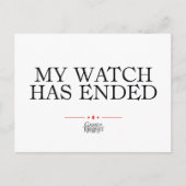 Mijn horloge is afgelopen briefkaart (Voorkant)