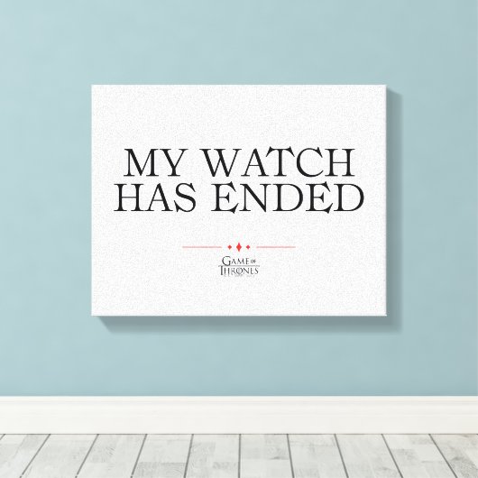 Mijn horloge is afgelopen canvas afdruk (Insitu (Houten vloer))