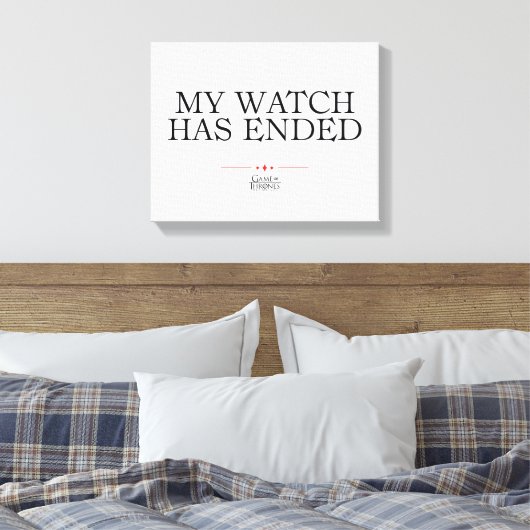 Mijn horloge is afgelopen canvas afdruk (Insitu (Slaapkamer))