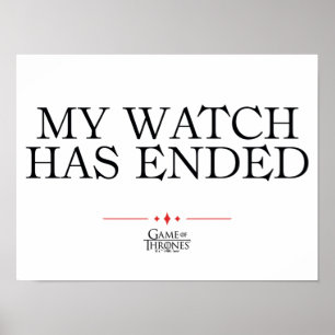Mijn horloge is afgelopen poster