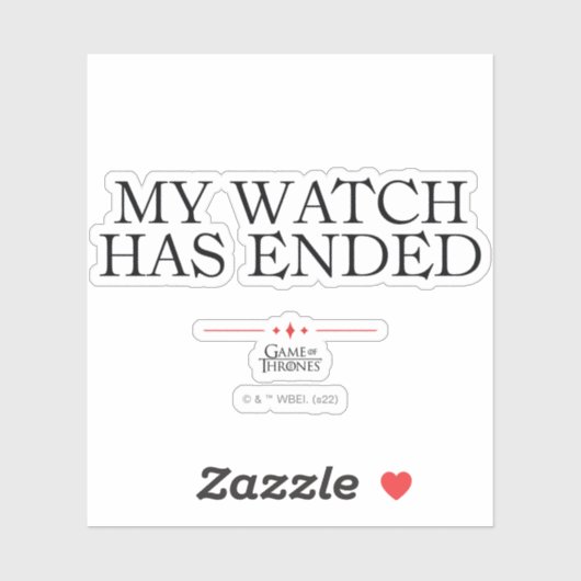 Mijn horloge is afgelopen sticker (Vel)