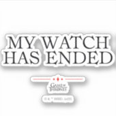 Mijn horloge is afgelopen sticker (Voorkant)