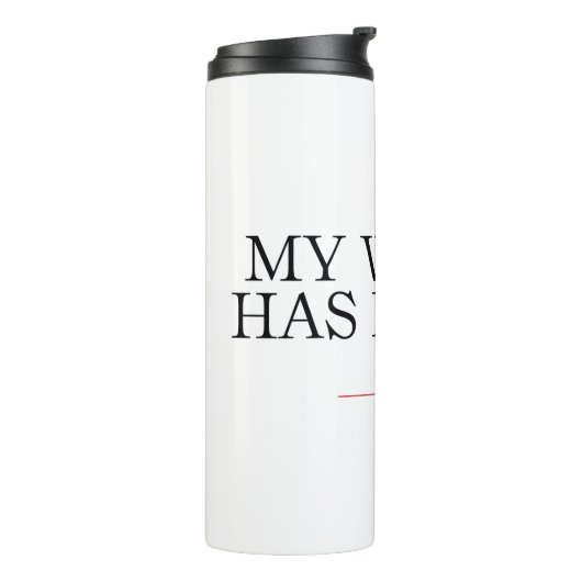 Mijn horloge is afgelopen thermosbeker (Gedraaid links)