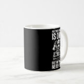 Mijn horloge stopt nog nooit grappige gepensioneer koffiemok (Voorkant rechts)