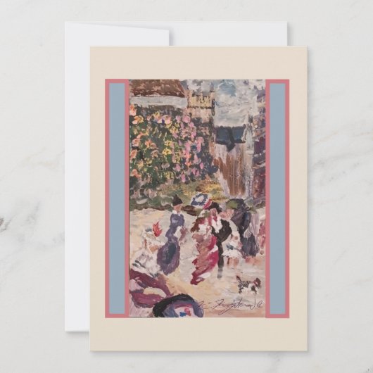 Mijn Horsey Renoir stijl Bedankkaart (Voorkant)