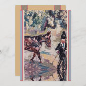 Mijn Horsey Renoir stijl Bedankkaart (Voorkant / Achterkant)