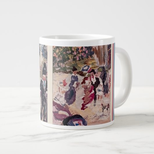 Mijn Horsey Renoir stijl Sierkussen Grote Koffiekop (Voorkant rechts)