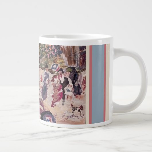 Mijn Horsey Renoir stijl Sierkussen Grote Koffiekop
