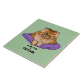Mijn houding heeft kattigheid tegeltje (Zijkant)