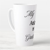 Mijn houding is dankbaarheid latte Mok (Linkerhoek)