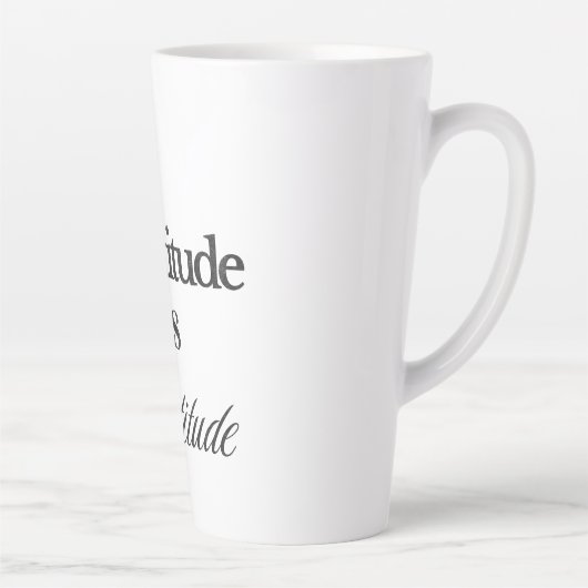 Mijn houding is dankbaarheid latte Mok (Rechts)