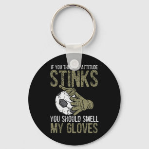 Mijn houding stinkt handschoenen voetbal doelman G Sleutelhanger