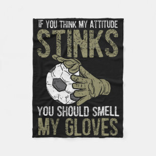 Mijn houding stinkt handschoenen voetbal voetbal k fleece deken