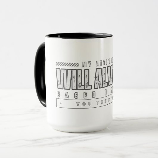 Mijn houding zal altijd gebaseerd zijn op hoe je m mok (Voorkant links)