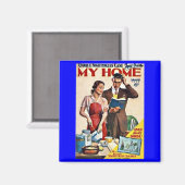 "Mijn huis, 1933" RETRO MAGNEET (Voorkant / Achterkant)