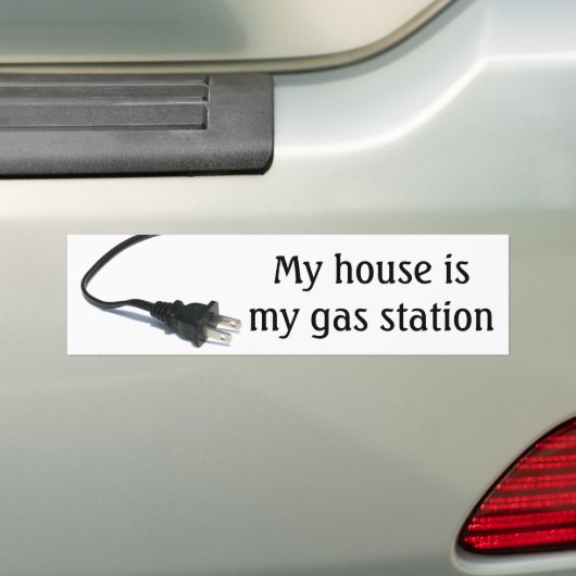 Mijn huis is mijn benzinestation bumpersticker (Op auto)