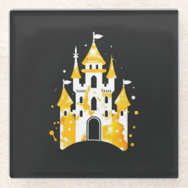 Mijn huis is mijn kasteel glazen onderzetter