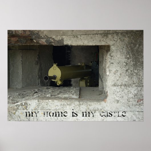 Mijn huis is mijn kasteel poster (Voorkant)