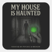 Mijn huis is spookachtige Sticker - geverifieerd d (Voorkant)