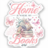 Mijn huis is waar mijn boeken zijn sticker (Voorkant)