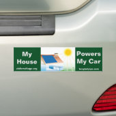 Mijn huis machtigt mijn auto - Bumpersticker (Op auto)