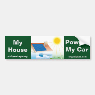 Mijn huis machtigt mijn auto - Bumpersticker