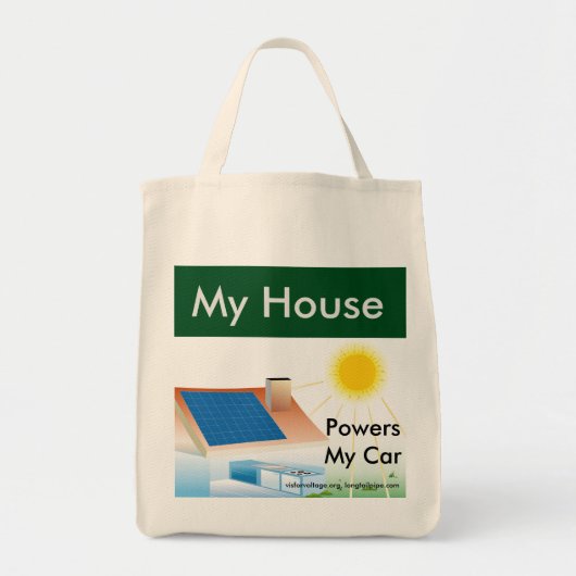 Mijn huis machtigt mijn auto - kruidenierszak tote bag (Voorkant)