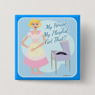 Mijn huis Mijn afspeellijst Vierkante Button 5,1 Cm