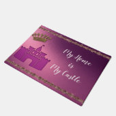 Mijn huis Mijn Castle Quote Welkom Royalty Deurmat (Schuin)