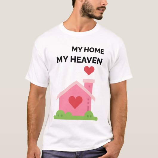 Mijn huis Mijn Haven T-shirt | Rustig levend Shirt (Voorkant)