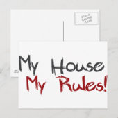 Mijn huis Mijn regels Briefkaart (Voorkant / Achterkant)