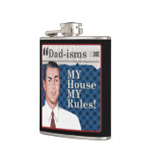 Mijn huis mijn regels! heupfles (Links)