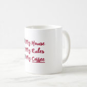 Mijn huis Mijn regels Mijn koffie Mok (Voorkant rechts)
