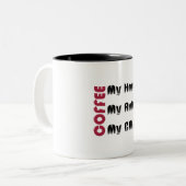 Mijn huis Mijn regels Mijn koffie Tweekleurige Koffiemok (Voorkant links)