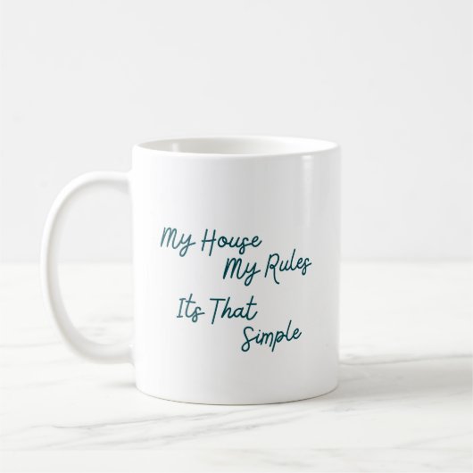 Mijn Huis Mijn Regels Zo Simpel Koffiemok (Links)