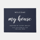 Mijn huis onroerend goed marine blauwe makelaar de deurmat (Voorkant)