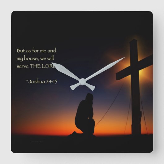 Mijn huis vierkante klok (Voorkant)