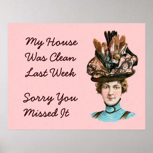 Mijn huis was vorige week schoon poster (Voorkant)