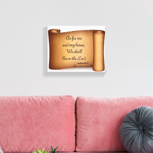 MIJN HUIS ZAL DE LORD poster Canvas afdrukken (Insitu (Woonkamer))