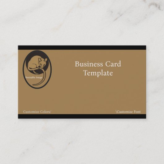 Mijn huisdier - Art Rat Logo Visitekaartje (Voorkant)