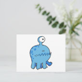 mijn huisdier cycloop monster blauw briefkaart (Staand voorkant)