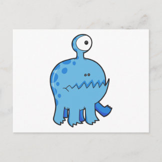 mijn huisdier cycloop monster blauw briefkaart