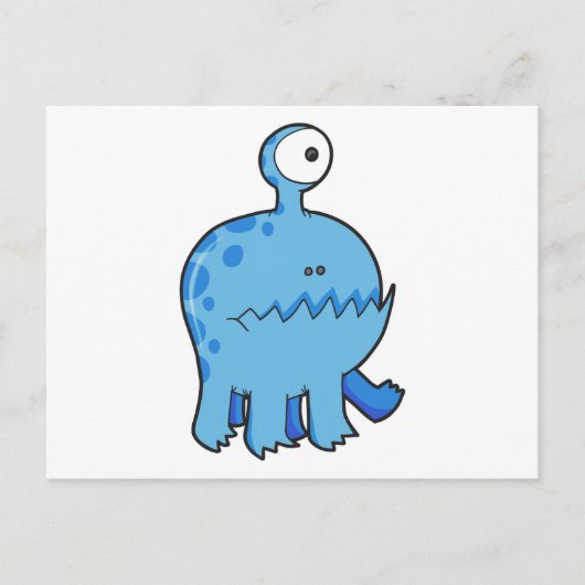 mijn huisdier cycloop monster blauw briefkaart (Voorkant)
