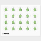 mijn huisdier cyclops monster groen ronde sticker (Vel)