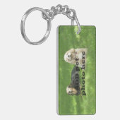 Mijn huisdier is alleen thuis foto-sleutelhanger sleutelhanger (Voorkant Links)