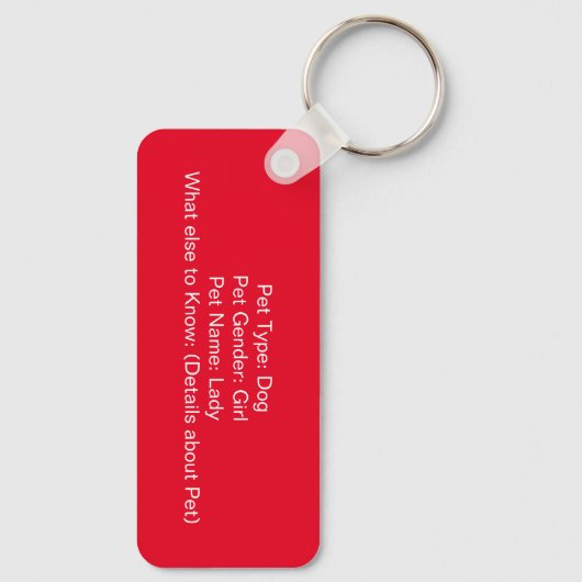 Mijn huisdier is Home Alone Sleutelhanger (Achterkant)