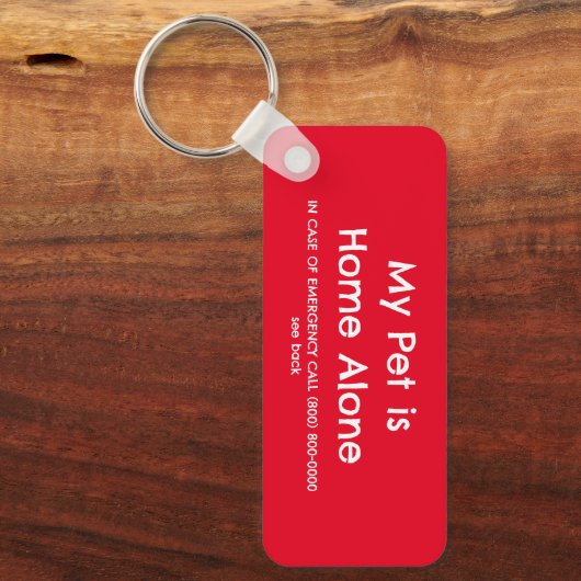 Mijn huisdier is Home Alone Sleutelhanger (Voorkant)