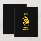 Mijn huisdier kan je gezelschapsdier opeten met ee bedankkaart (Voorkant / Achterkant)