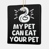 Mijn huisdier kan uw huisdier eten, grappige slang keramisch ornament (Links)